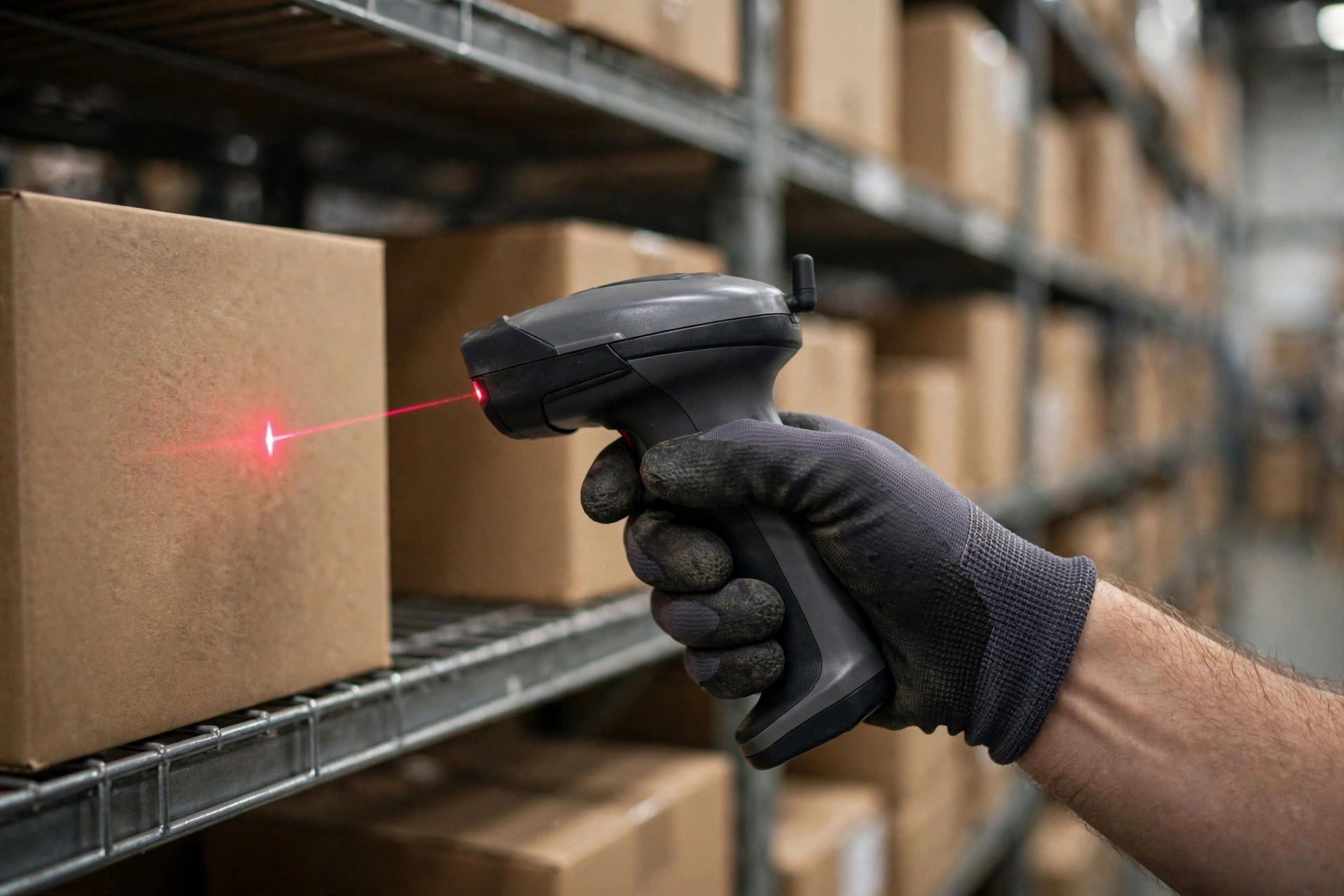 Verifying shelf item barcodes with an RF scanner during master-data cleanup
